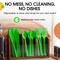Party Solids 100 Pcs Disposable Utensils – Heavy Duty Plastic Cutlery Set – Premium Plastic Forks, Spoons or Knives for Parties, Events, Catering & Tableware Supplies by Exquisite
